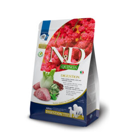 N&D DOG QUINOA LAMB FENNEL DIGESTION MEDIUM MAXI 2.5KG | 7KG – ND sausā barība gremošanas kompensēšanai pieaugušiem vidējo un lielo šķirņu suņiem kvinoja, jērs