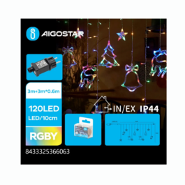 VIRTENE 120LED BELL&STARS COLOR 3M