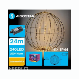 LED DEKORATĪVĀ BUMBA 60CM WARM