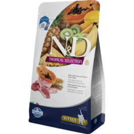 N&D CAT TROPICAL SELECTION KITTEN LAMB 300G | 1.5KG – ND sausā barība kaķēniem jērs, auzas, speltas kvieši un tropiskie augļi